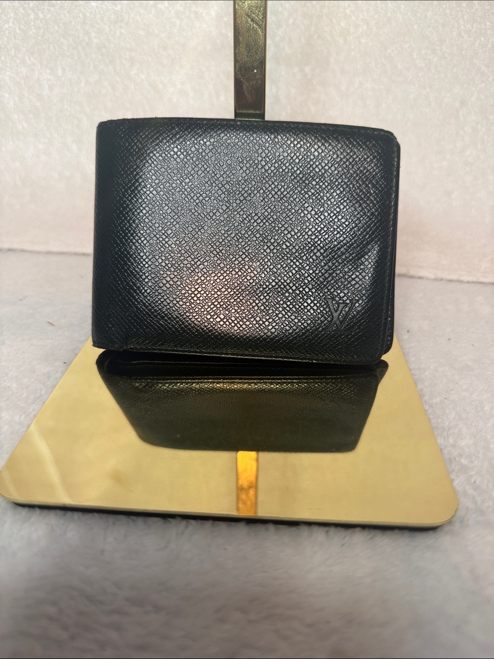 Louis Vuitton Compact Wallet Men’s Taiga Leather Bifold Dark Green Small France